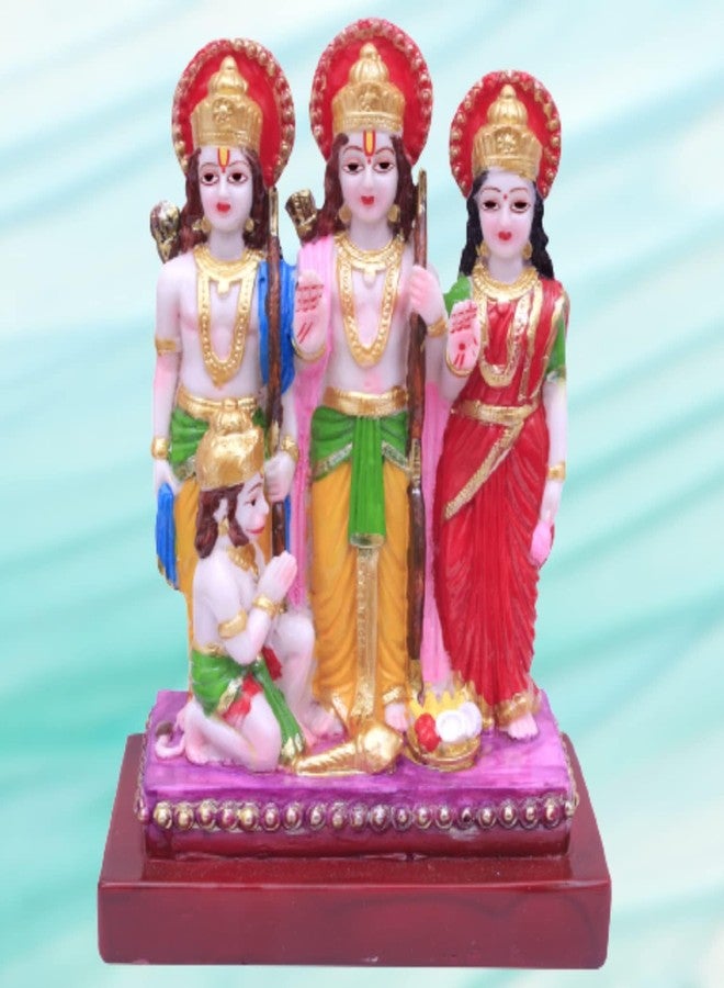 HC VILLA Lord Ram Darbar Idol Marble Finish | Ram Sita Laxman Hanuman Murti for Home Temple, Pooja Mandir & | Spiritual Decorative Statue Showpiece & Religious Gift for Positive Energy - Image 3